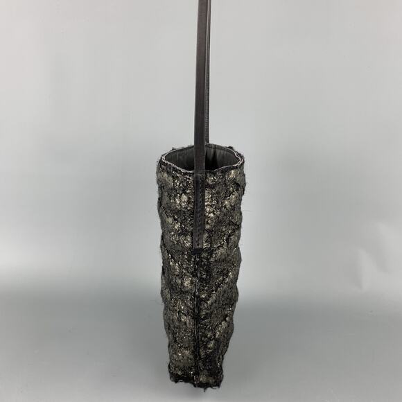 SIMONA TAGLIAFERRI Textured Grey Fabric Shoulder Handbag - Picture 3 of 7